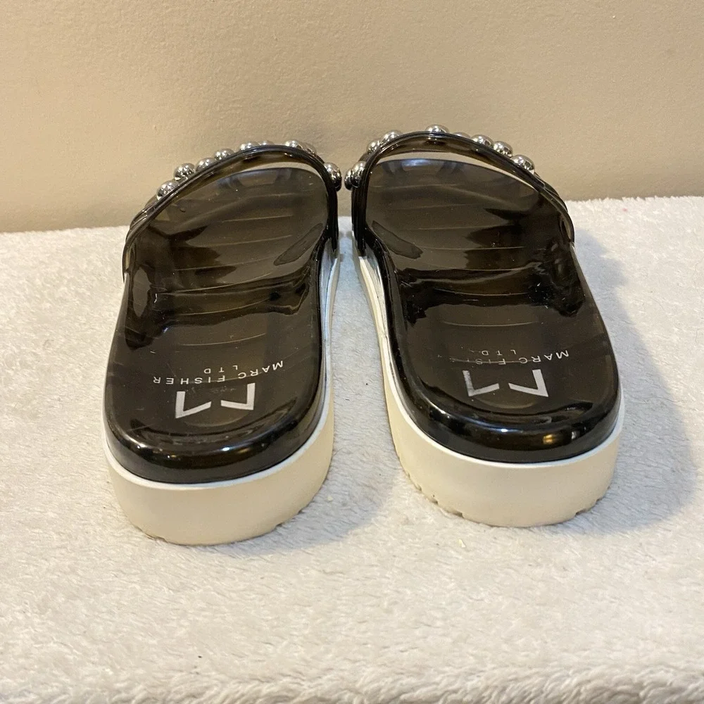 Marc Fisher LTD Womens 9 Trent Embellished Flats Slide Sandals Shoes BHFO5675‎